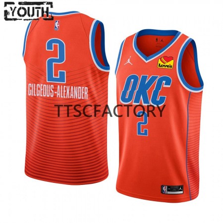 Maillot Basket Oklahoma City Thunder Shai Gilgeous-Alexander 2 Nike 2022-23 Statement Edition Orange Swingman - Enfant